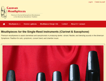 Tablet Screenshot of caravanmouthpieces.com